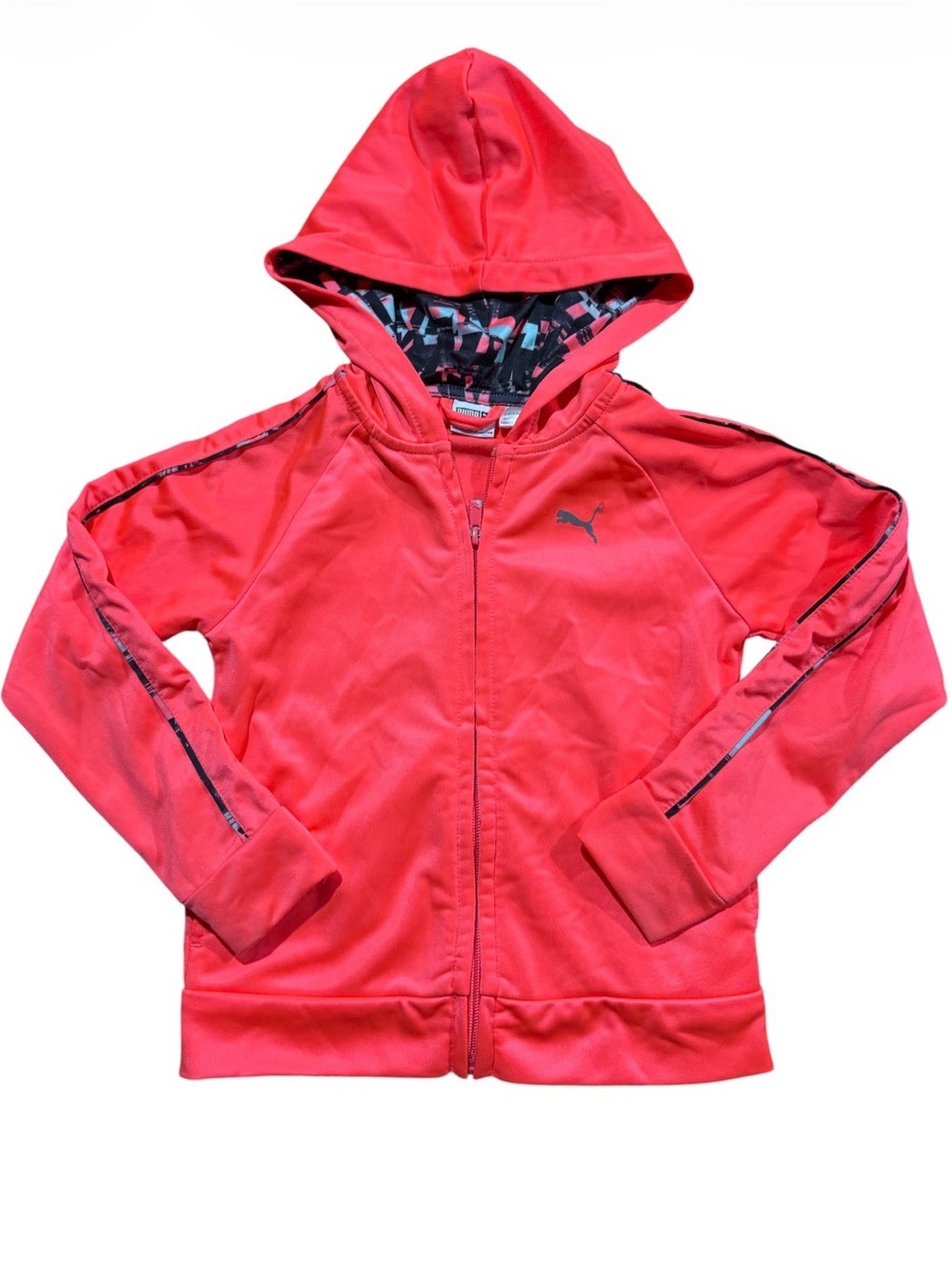 Puma Kids Coral Pink Zip Hoodie